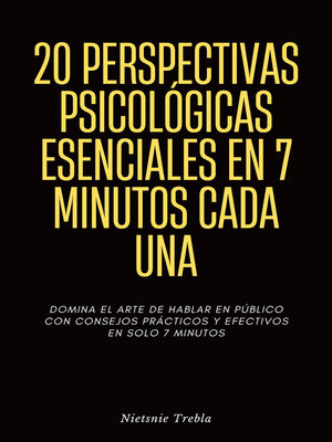 cover image of 20 Perspectivas Psicológicas Esenciales en 7 Minutos Cada Una